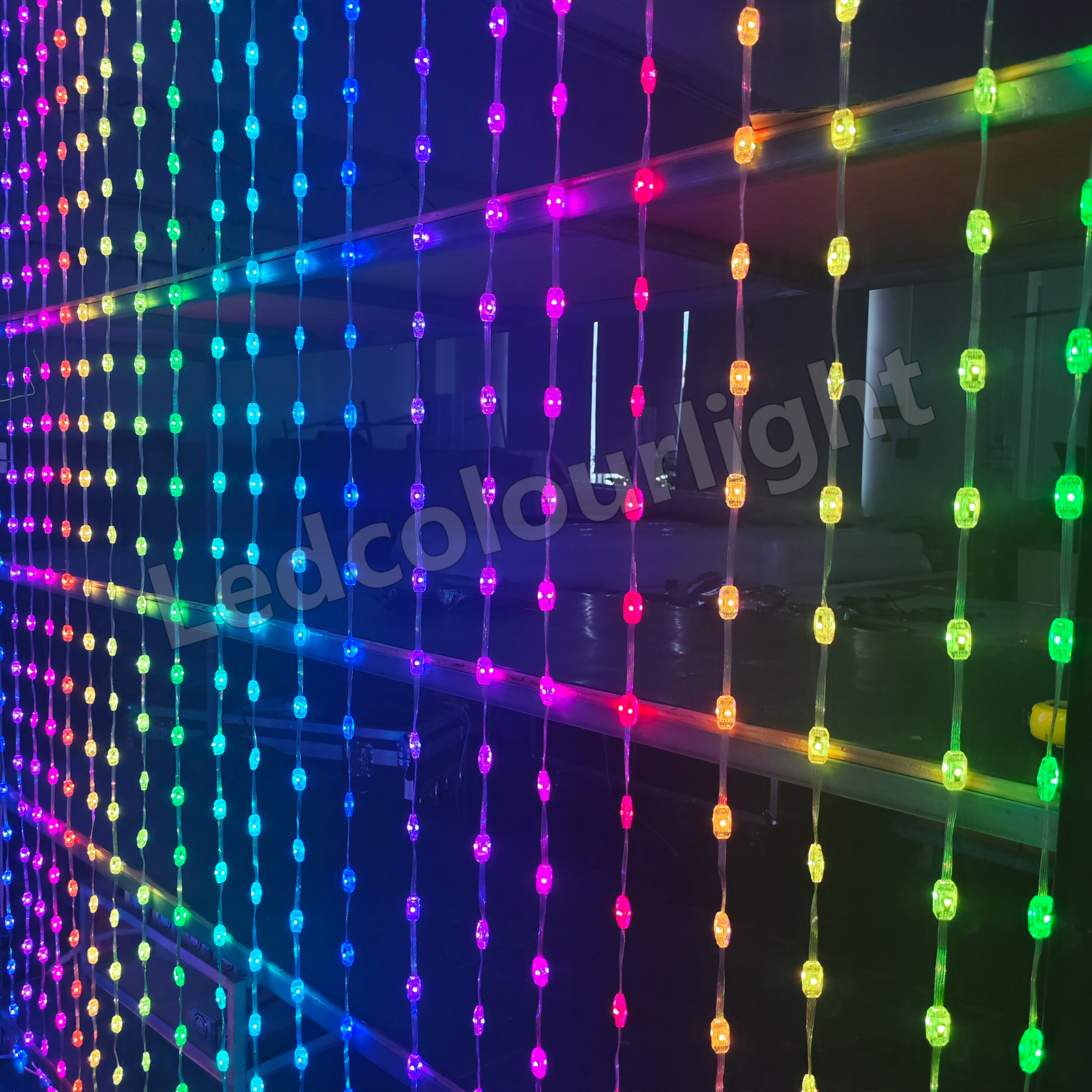 23mm DMX SPI RGB String Lights LED Matrix Curtain String Lights for ...